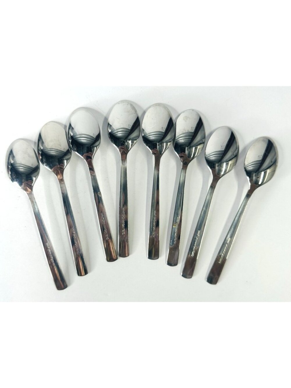 WMF Line Cromargan Set of 8 Demitasse Spoons Stainless Flatware Germany 4.5” VTG - Picture 7 of 14